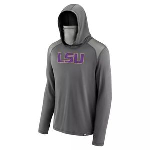 LSU Tigers Fanatics Rally Transitional Pullover Hoodie with Face Covering XL